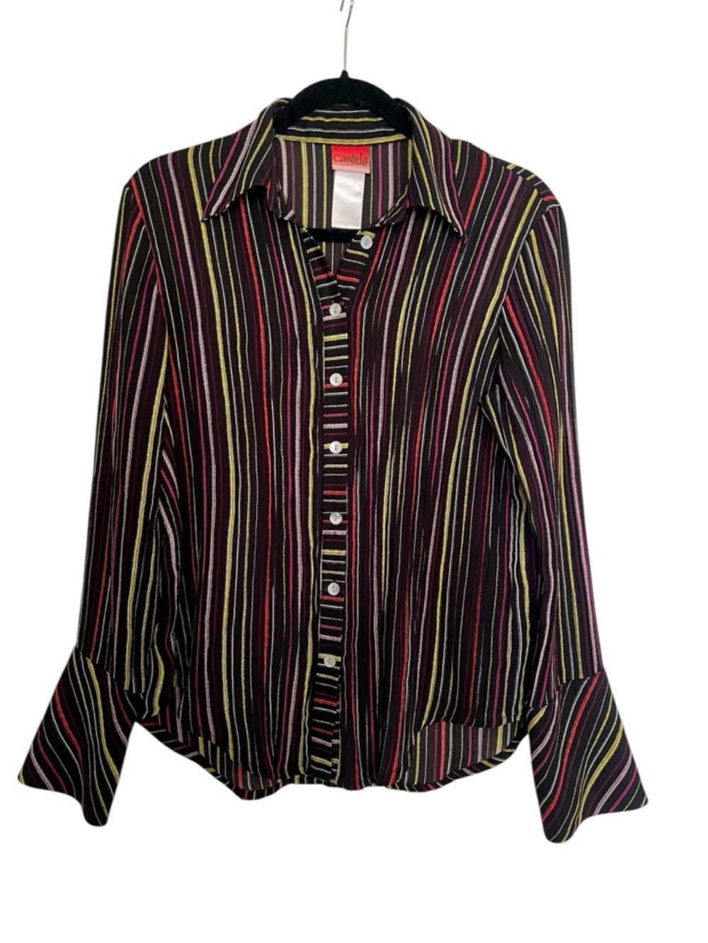Candela Button-up Size Large Striped Shirt